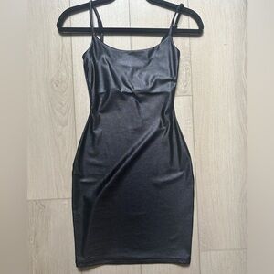 SKIMS SHINE JERSEY MINI DRESS in Onyx NWT